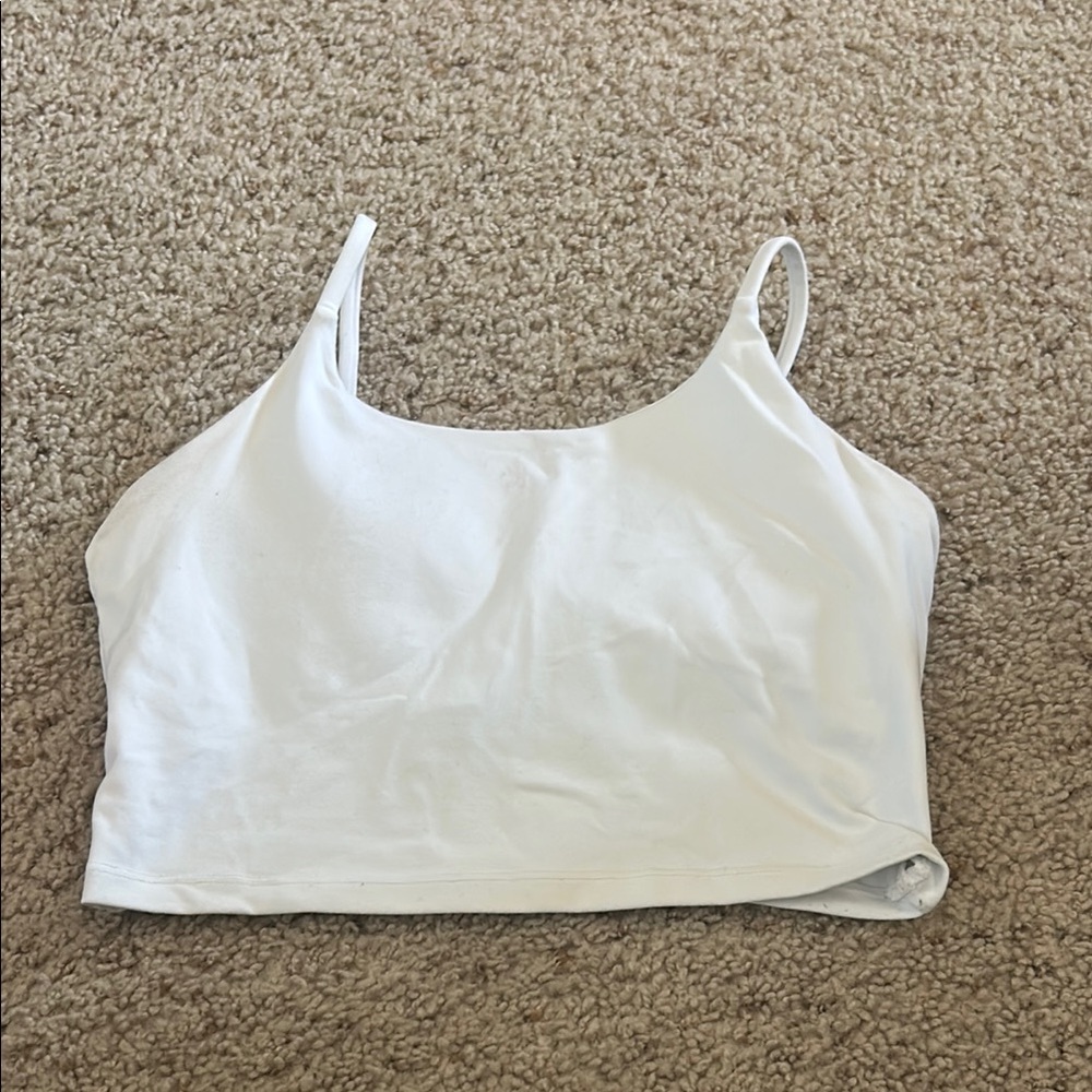 Women's White Athletic Cami Top